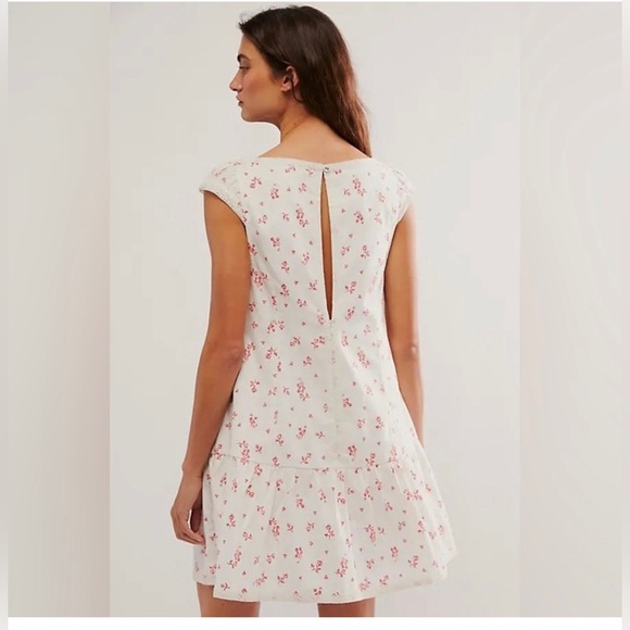 NWT Free People Dresses Free People Beasley Mini Dress, In Ivory Combo XS Floral - Picture 6 of 8